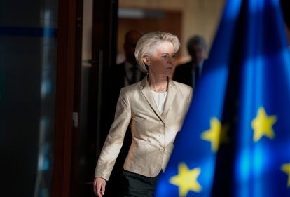 Ursula von der Leyen, este miércoles en Bruselas.