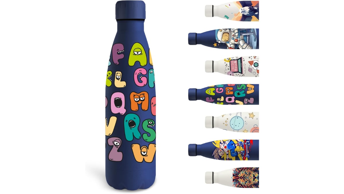 Botella de agua para niños de gran capacidad.