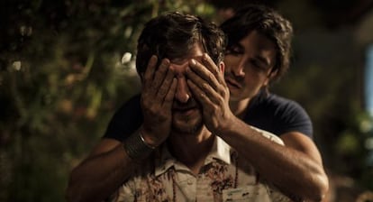 Raúl Arévalo y Álex García, en 'Hablar'.
