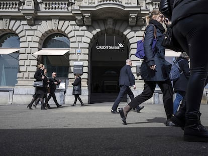 La sede central en Zurich de Credit Suisse, el pasado jueves 26 de marzo.