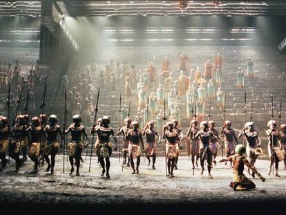 Representaci&oacute;n de &#039;Aida&#039; en 1998 en el Teatro Real.