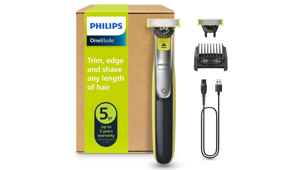 Maquinilla de afeitar híbrida Philips OneBlade 360.