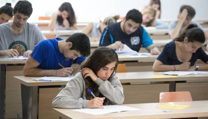 Alumnos de bachillerato, en 2015.