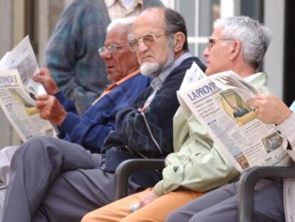 Grupo de jubilados en Canarias.