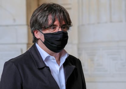 El expresidente de la Generalitat Carles Puigdemont, en Bruselas.