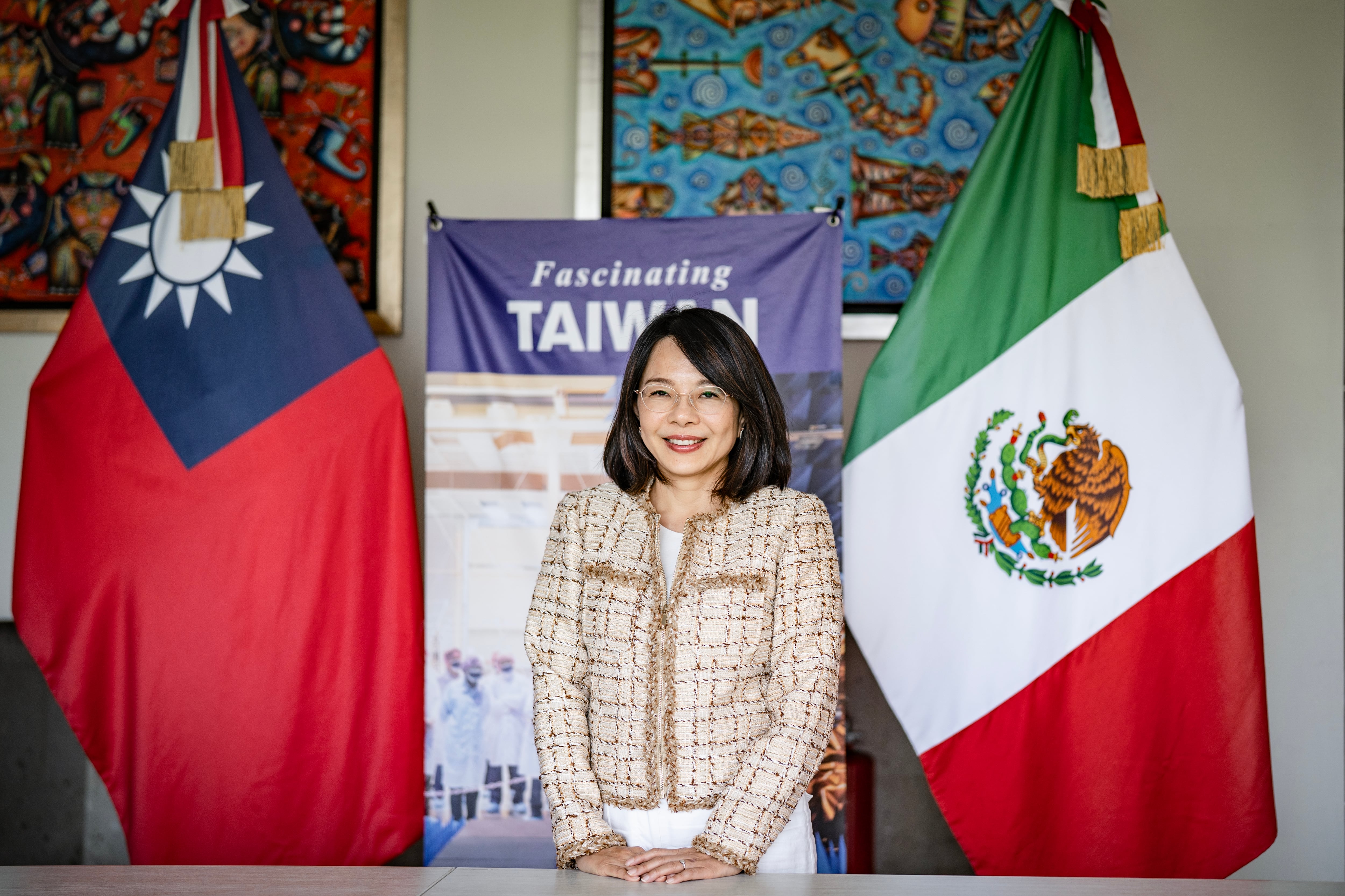 Violeta Shu en las Oficinas de la Representación de Taiwán en México, en Ciudad de México, el 28 de julio.