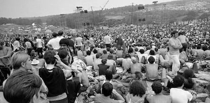 Festivalk de Música y Artes Woodstock, en agosto de 1969, en Bethel (New York).