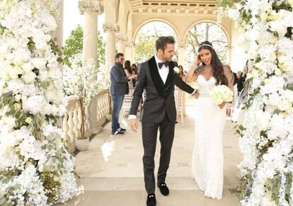 Cesc Fábregas y Daniella Semaan, el día de su boda.