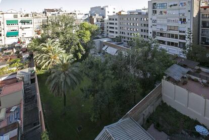 El jard&iacute; del restaurant de Leo Messi. 