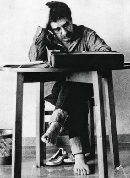 El escritor Gabriel García Márquez, en Barcelona, en 1972.