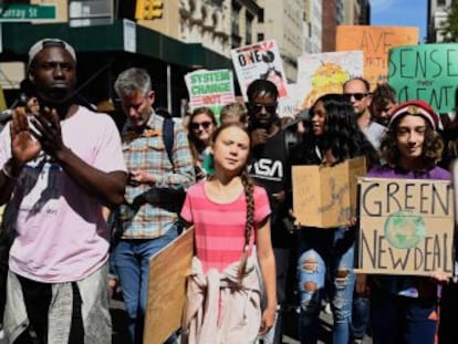 Millones de personas participan en la protesta global contra el cambio climático en vísperas de la Cumbre del Clima de la ONU en Nueva York