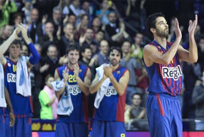 Navarro celebra su récord como máximo anotador de la Euroliga.