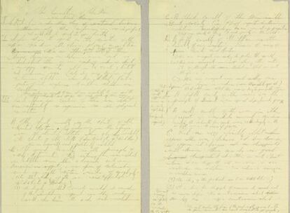 Luther King utilizó tres folios para guiar su primer discurso de condena a la Guerra de Vietnam
