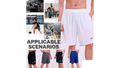 Pantalones cortos deportivos sobre fondo blanco.