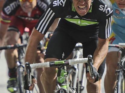 Rigoberto Urán, durante un <i>sprint.</i>