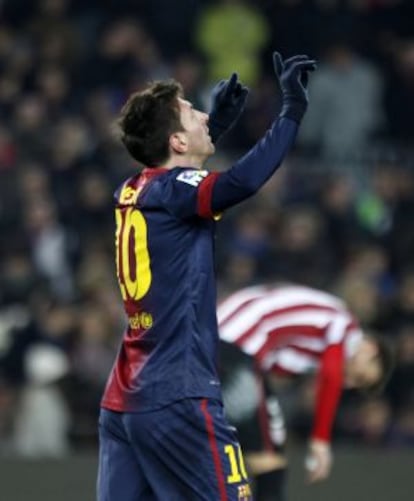 Messi celebra un gol