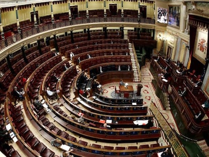 Un momento del pleno celebrado el pasado 25 de marzo en el Congreso de los Diputados en Madrid. 