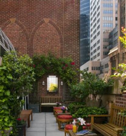 Terraza del Library Hotel, en Nueva York.