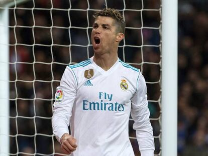 Cristiano celebra su cuarto gol.