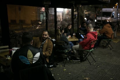 Terraza de un bar de Barcelona, el pasado 26 de noviembre.