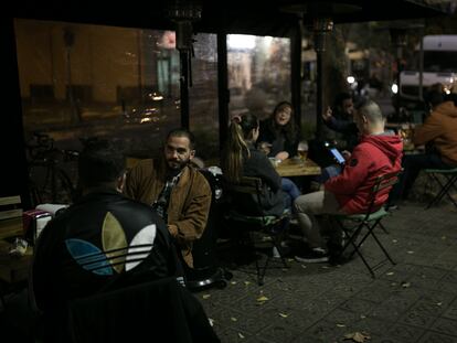 Terraza de un bar de Barcelona, el pasado 26 de noviembre.