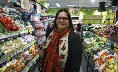 Ana María Llopis, en la inauguración de un nuevo DIA, la cadena de supermercados de la que es presidenta.