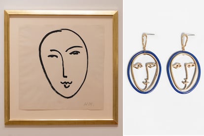 Grand Visage, Matisse, 1952 / Pendientes Mango.