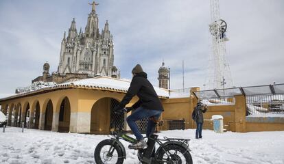 El Tibidabo nevat.