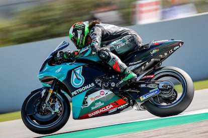 Franco Morbidelli, en acción durante la sesión de clasificación del GP de Cataluña.