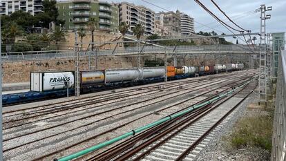 Tren de mercancías que molesta a los vecinos del barrio del Serrallo.