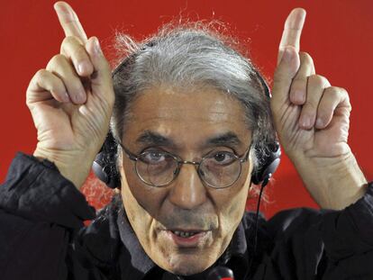 Boualem Sansal, ayer en la Feria del Libro de Fráncfort.