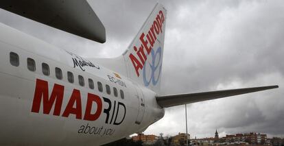 Avi&oacute;n de Air Europa en el aeropuerto de Barajas