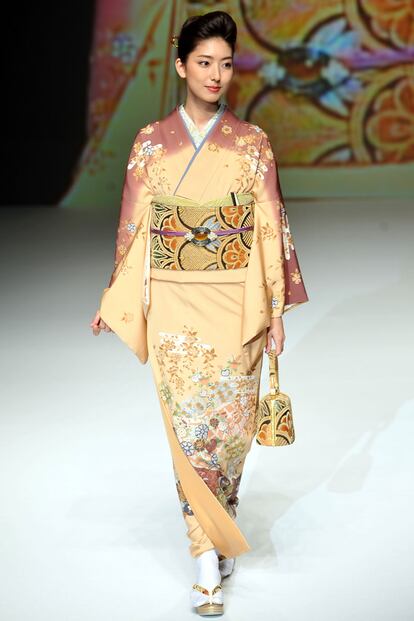 Yukiko Hanai apuesta por los tradicionales kimonos. 