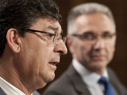 Diego Valderas, tras la reunión del Consejo de Gobierno.