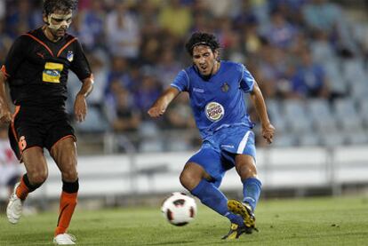 Parejo, en el remate que supuso el gol del Getafe.