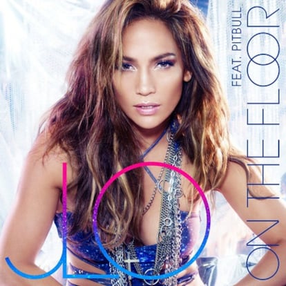 Portada del sencillo de Jennifer López con Pitbull, 'Get on the Floor'.