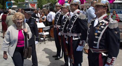 Manuela Carmena en los actos de celebración de El Día de Europa en Madrid.