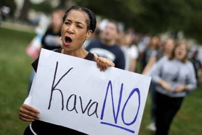 Manifestación contra la designación de Kavanaugh como nuevo magistrado del Supremo de EE UU.