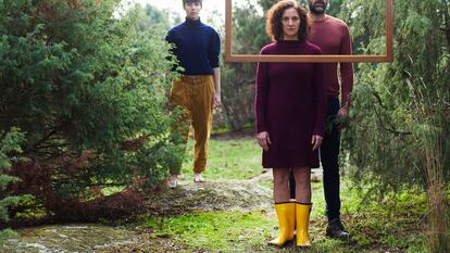 Javier Lara, María Morales y Natalia Huarte, protagonistas de la obra 'Delicuescente Eva'.