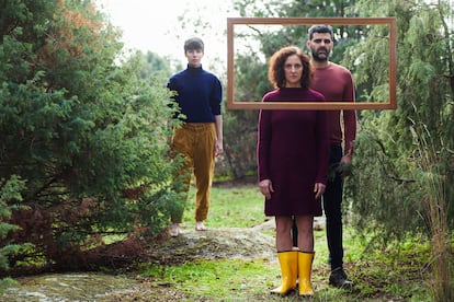 Javier Lara, María Morales y Natalia Huarte, protagonistas de la obra 'Delicuescente Eva'.