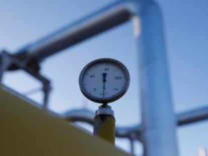 Manómetro en una instalación de Gazprom, en Svobodny, Amur (Rusia).