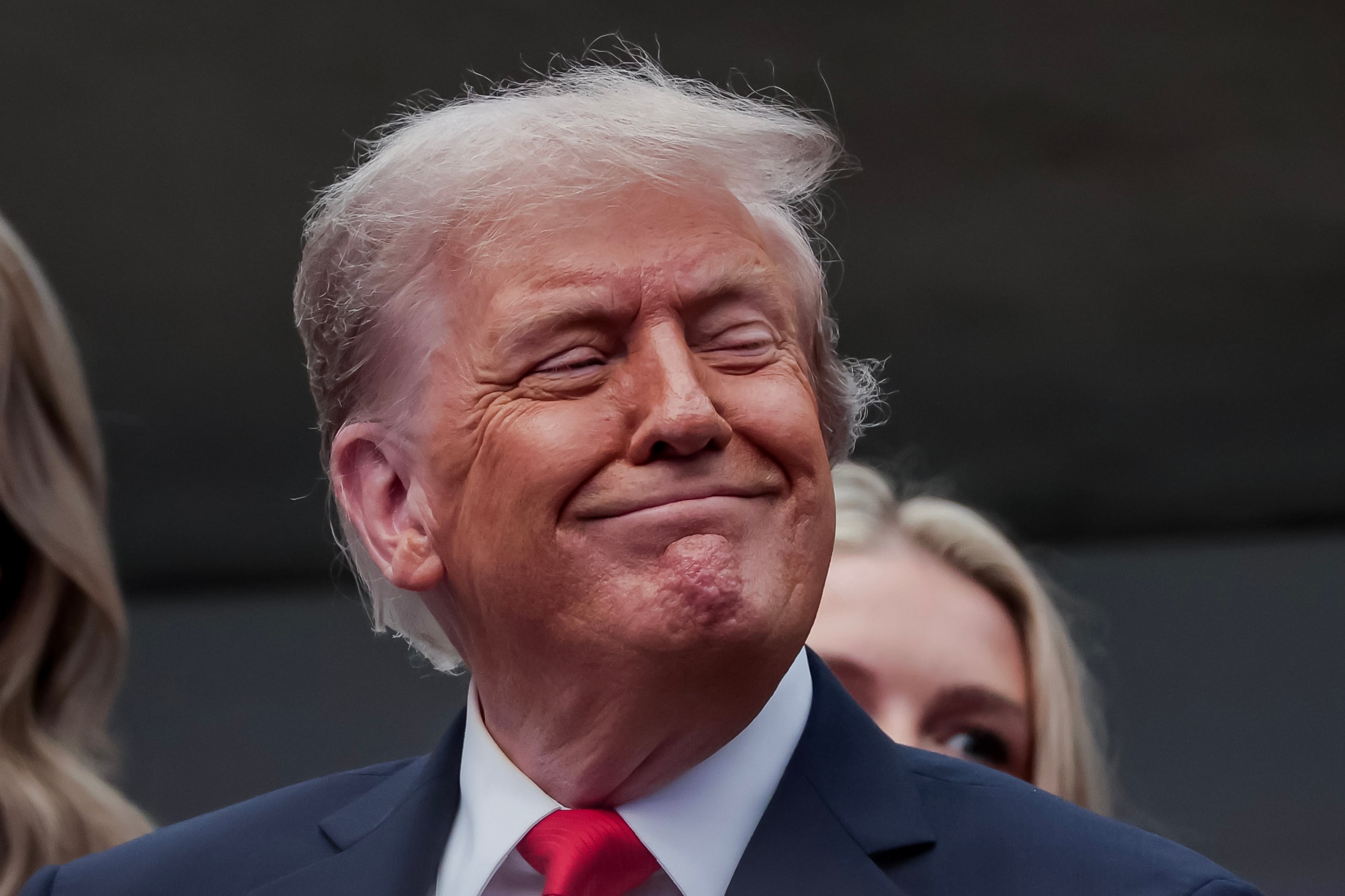 Donald Trump, en la final del US Open, el domingo.
