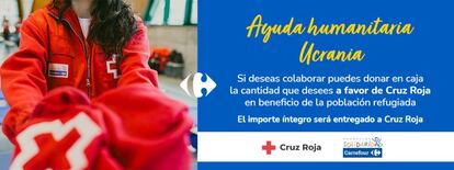 
Carrefour, a través de su fundación, y Cruz Roja han lanzado una campaña de ayuda a favor de los refugiados ucranianos. Los clientes que podrán realizar su donación en las cajas de los supermercados y a través de la web de Cruz Roja.