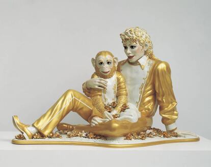 Michael Jackson &amp; Bubbles, una de las esculturas m&aacute;s c&eacute;lebres del artista Jeff Koons.