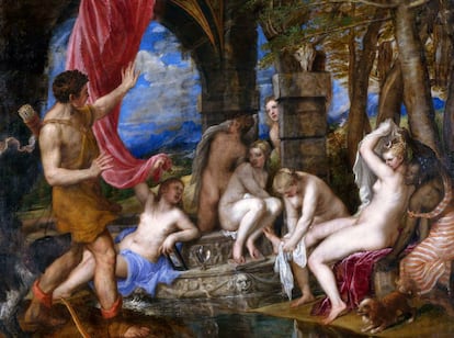 'Diana y Acteón', Tiziano entre 1556 y 1559.