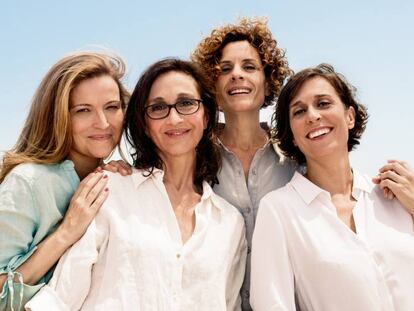 Cristina Genebat, S&iacute;lvia Munt, Marta Marco y Clara Segura, directora y actrices de &#039;Les noies de Mossbank Road&#039;.