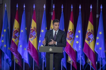 Pedro Sánchez at the Ateneo in Madrid.