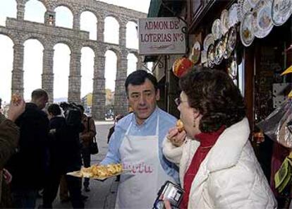 Segovia celebra su fortuna. Dos series del Gordo se vendieron en esta ciudad.