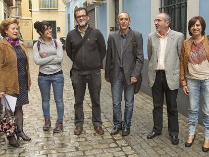 Los representantes de la Plataforma Andaluza por la Enseñanza Pública.