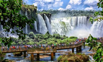 Las cataratas de Iguazú, entre Brasil y Argentina.